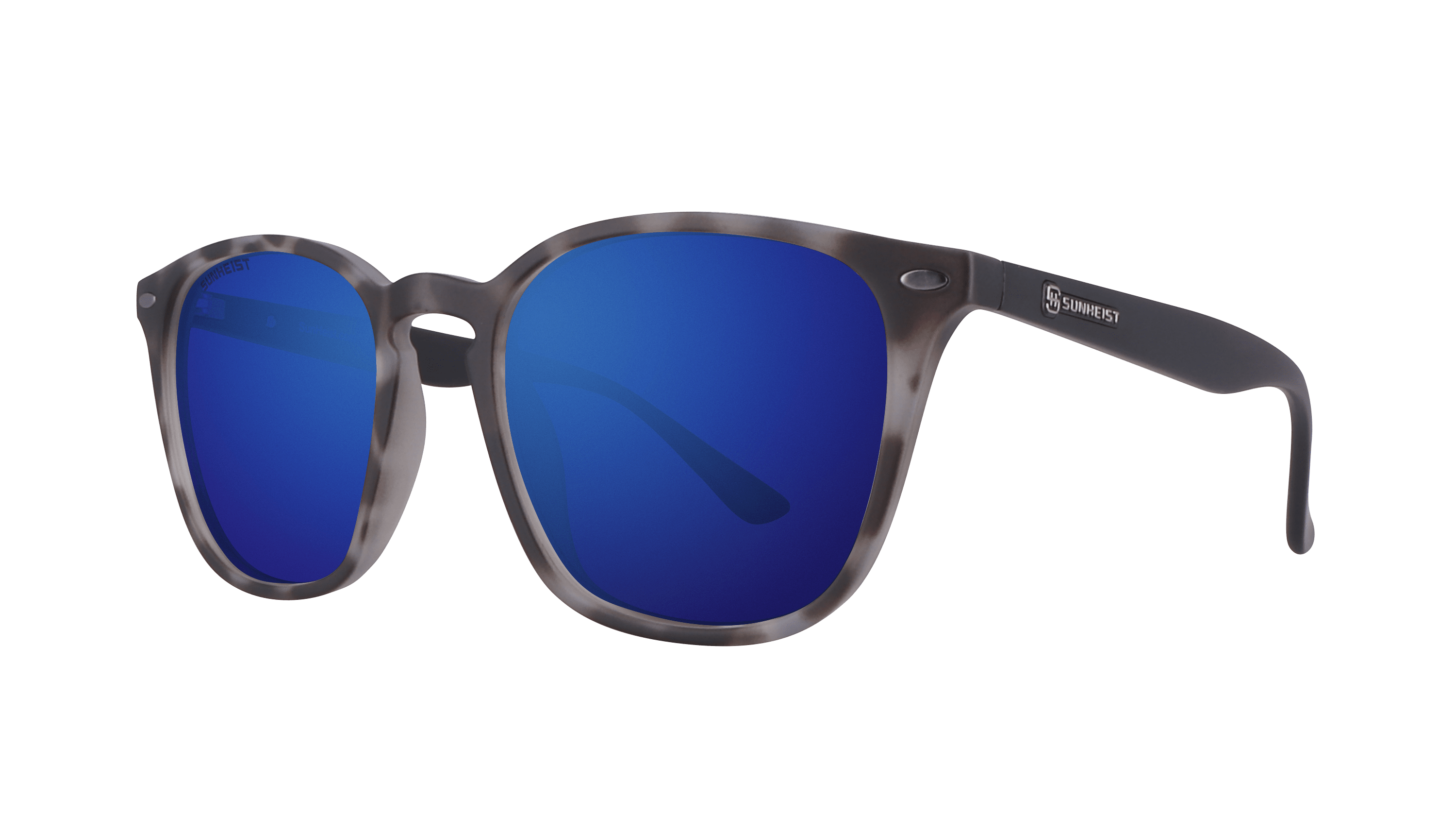 Matte Gray Tortoise / Smoke with True Blue Mirror