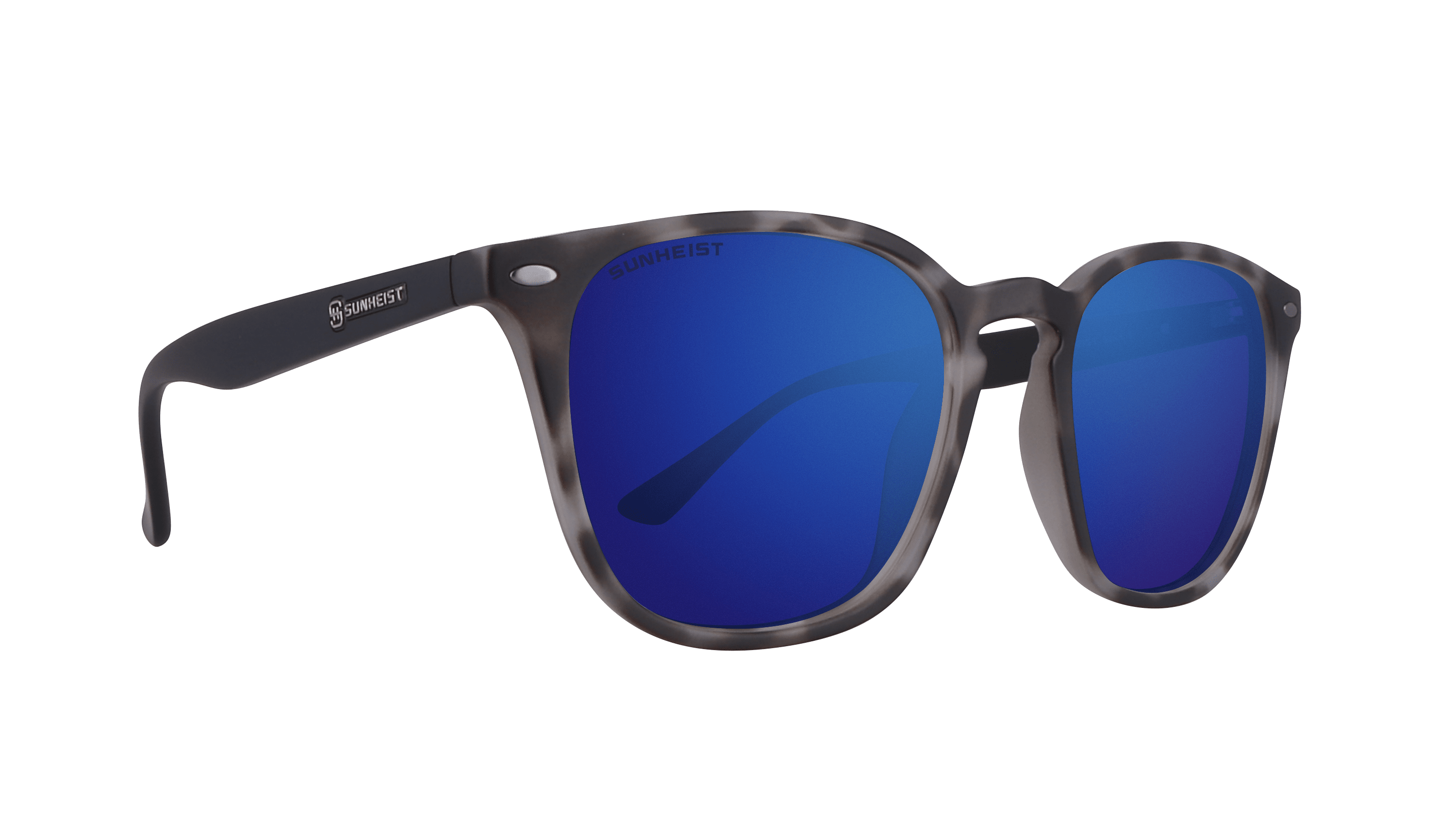 Matte Gray Tortoise / Smoke with True Blue Mirror