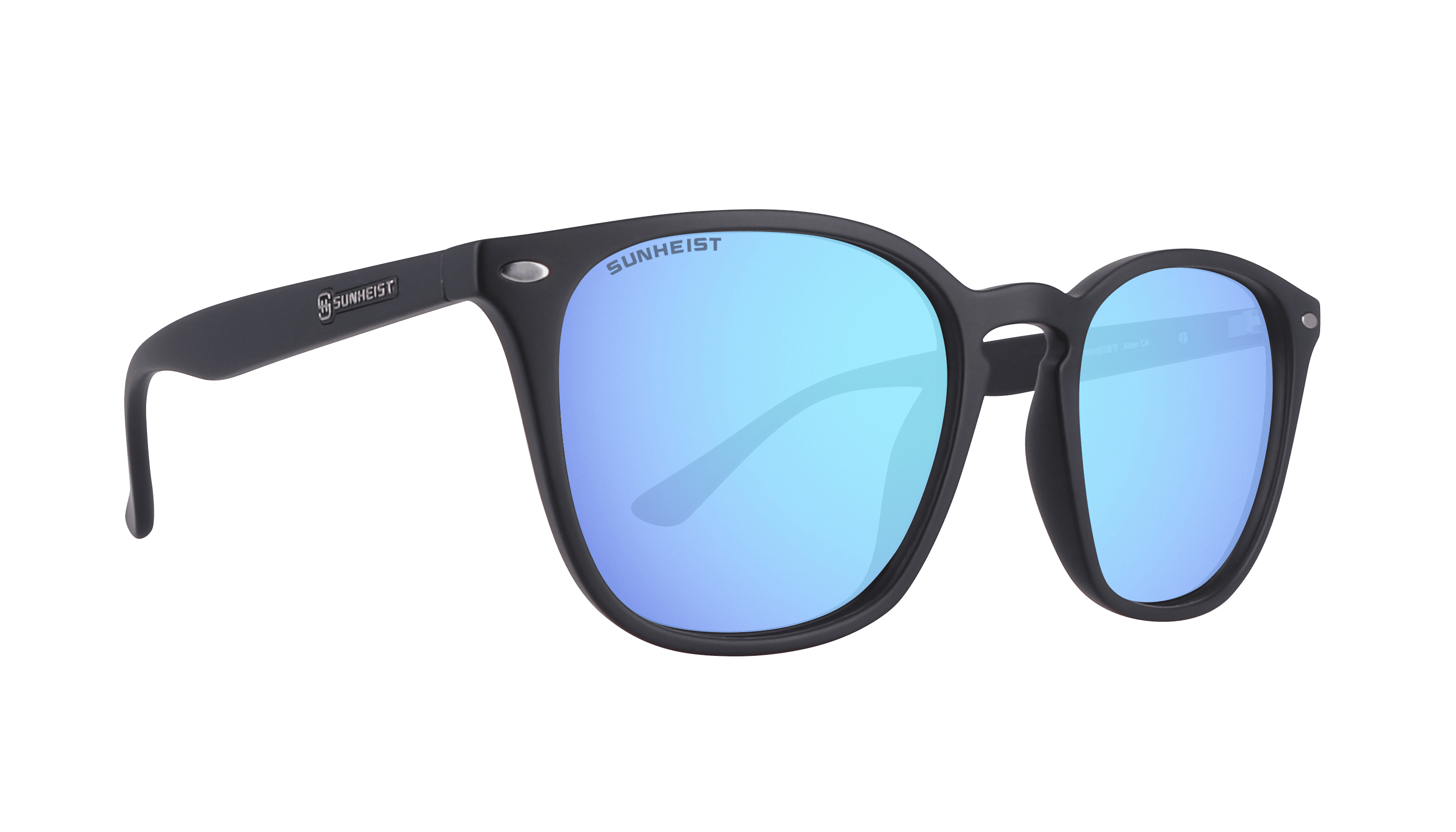 Matte Black / Smoke with Icy Blue Mirror Polarized