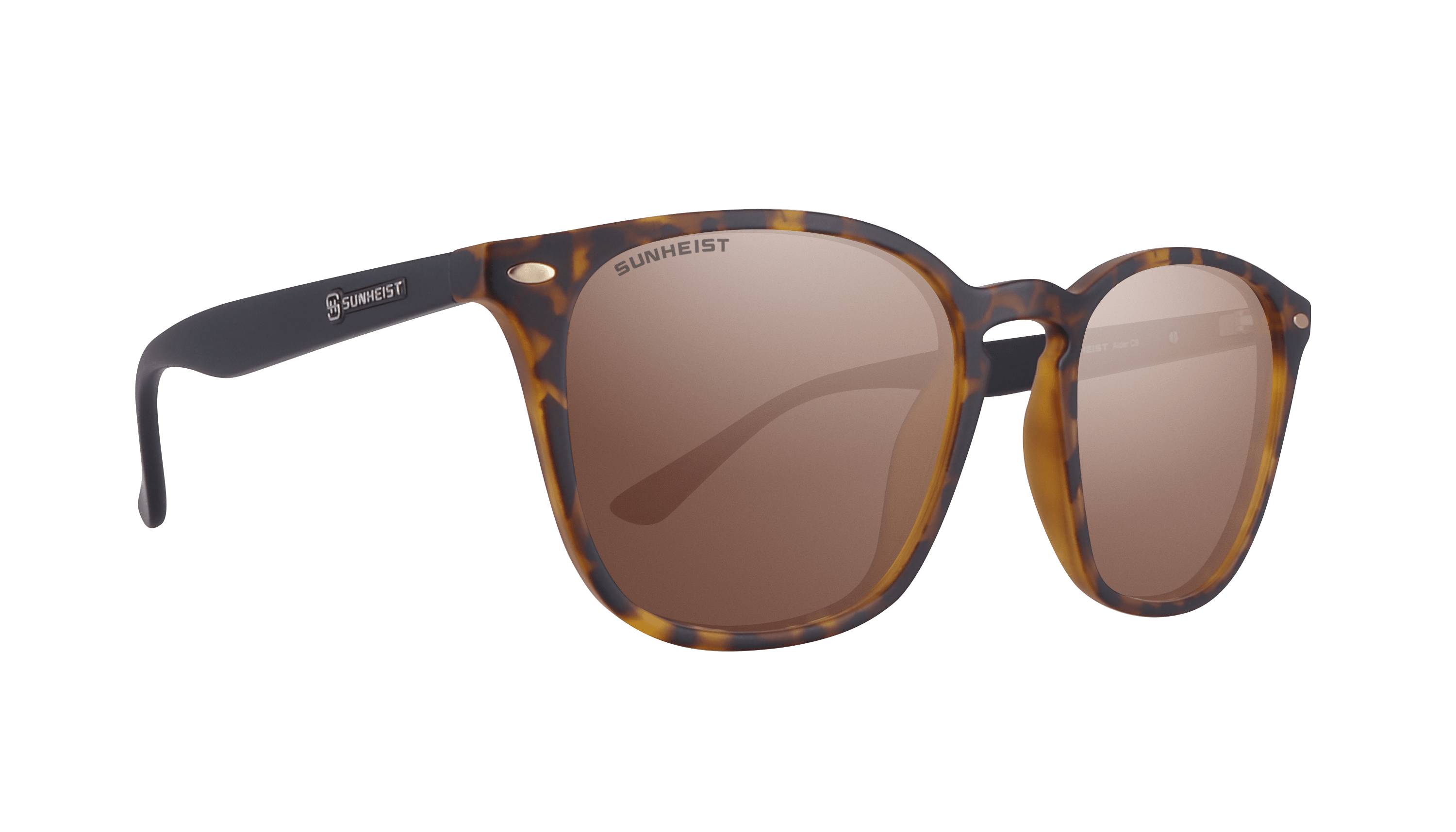 Matte Brown Tortoise / Brown with Flash Mirror