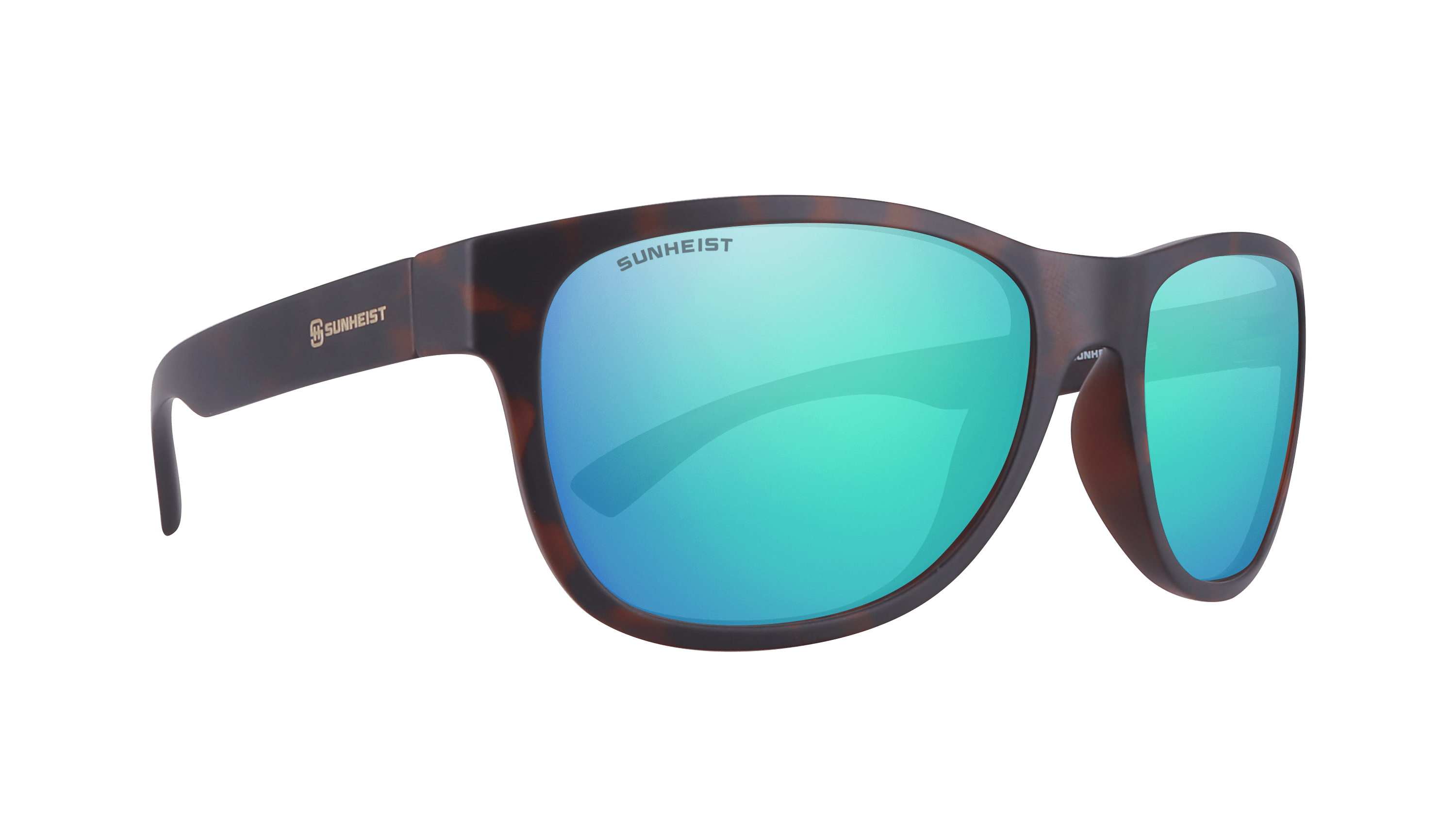 Matte Brown Tortoise / Brown with Green Mirror