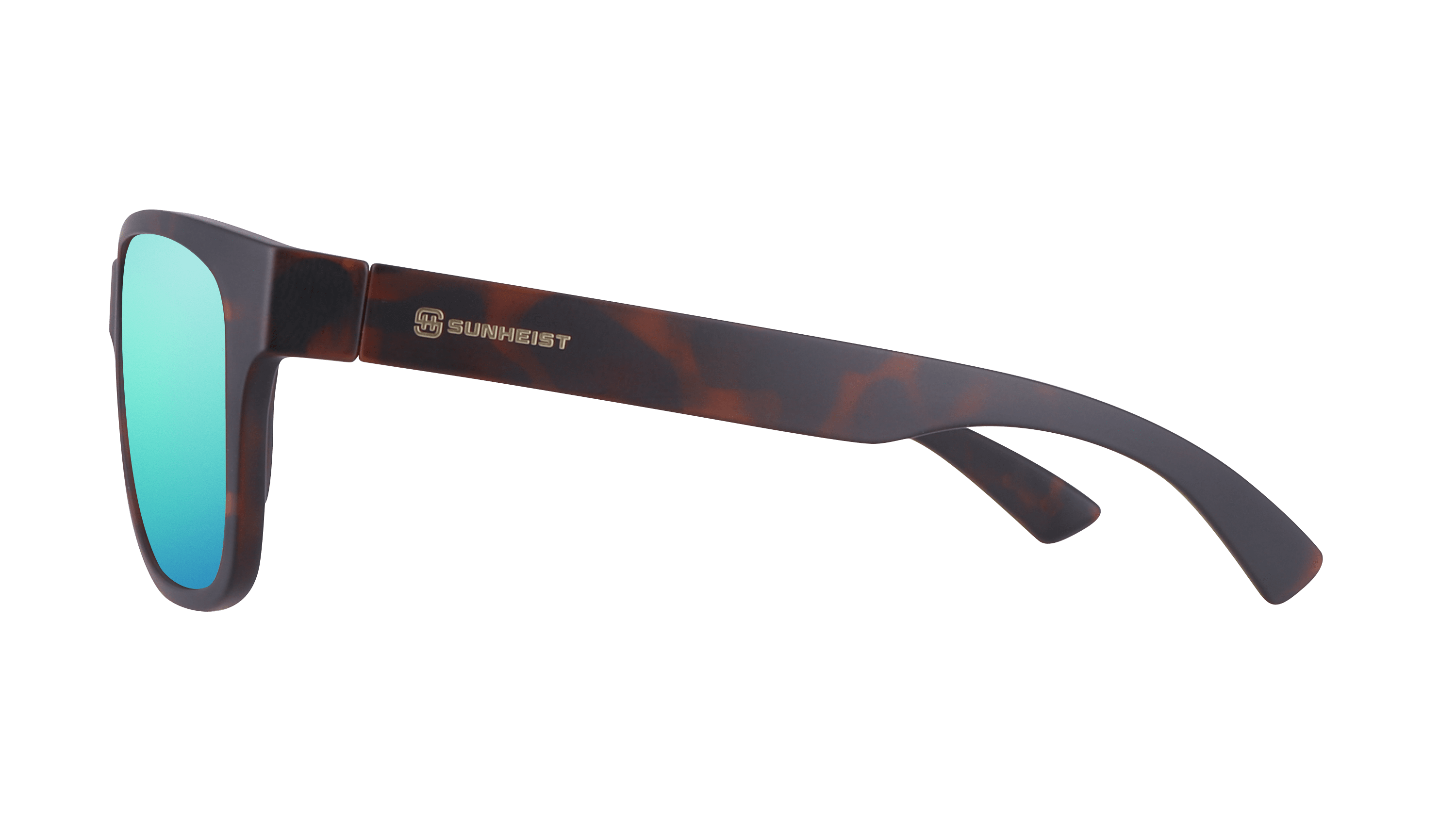 Matte Brown Tortoise / Brown with Green Mirror