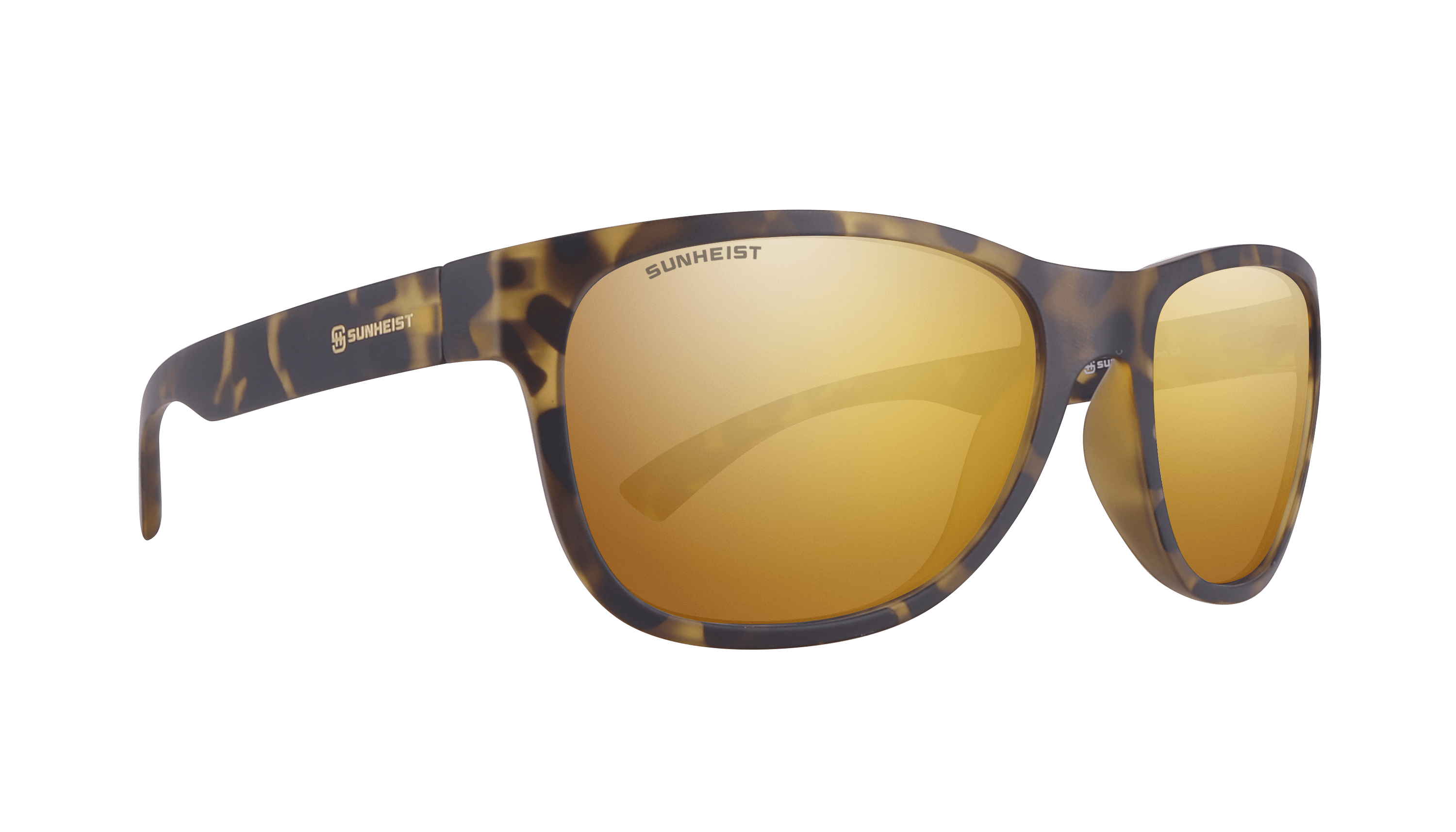 Matte Yellow Tortoise / Brown with Gold Mirror