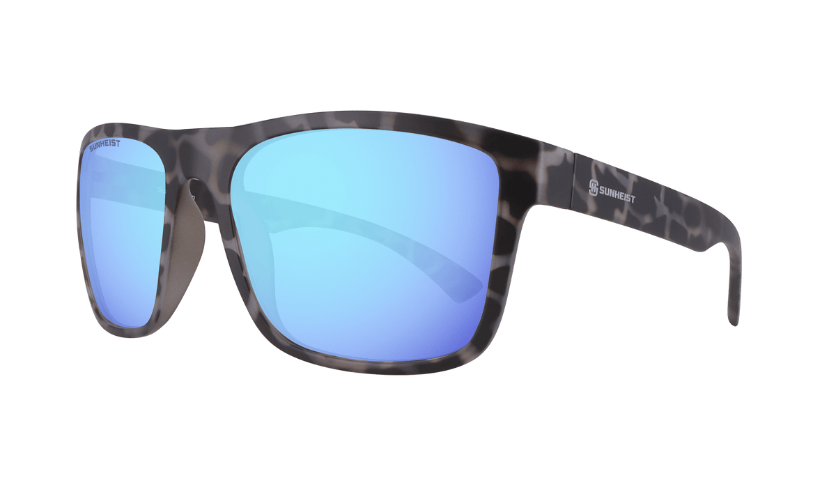 Matte Gray Tortoise / Smoke with Icy Blue Mirror