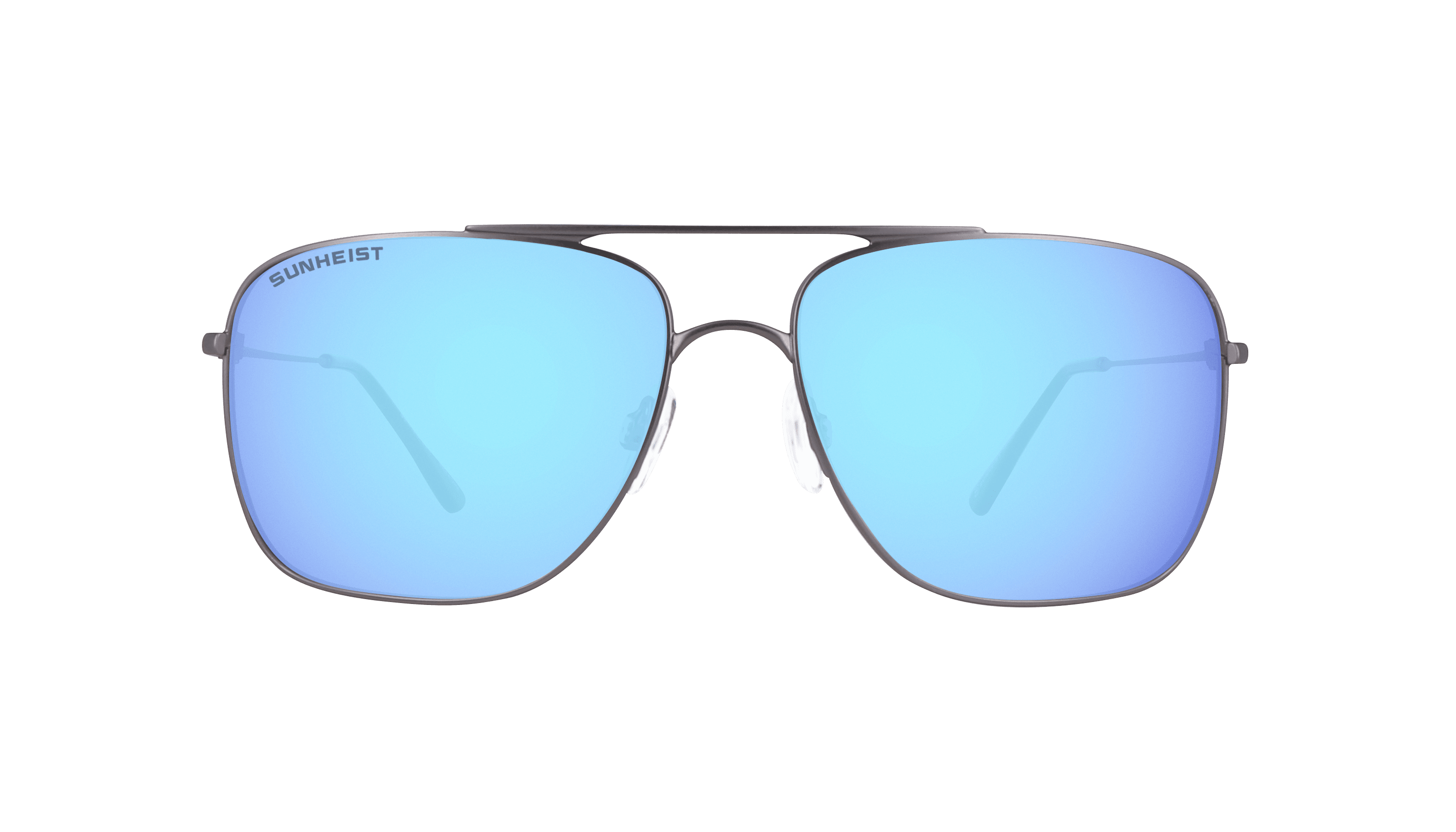 Matte Dark Gun / Smoke with Icy Blue Mirror