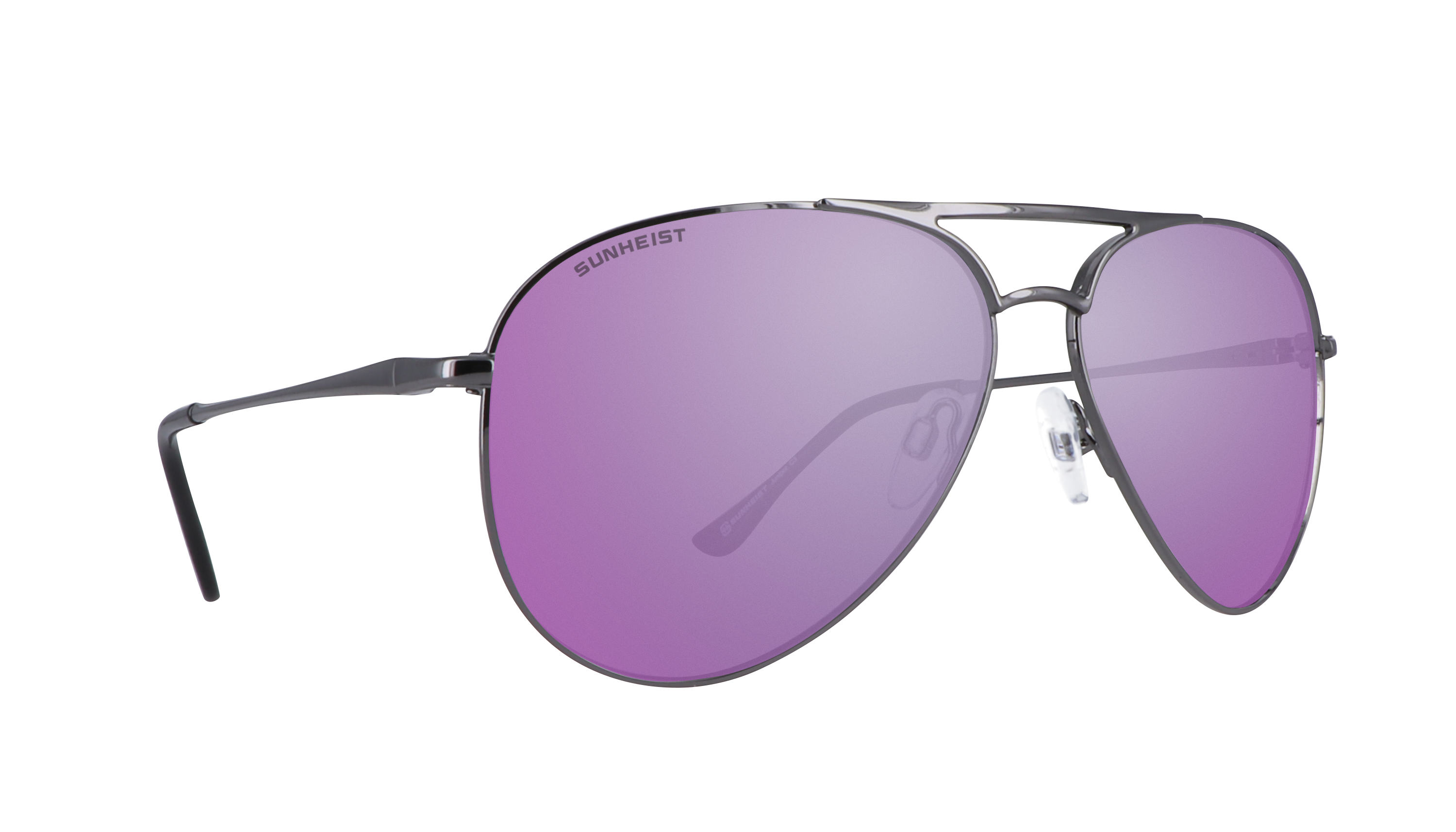 Gloss Dark Gun / Smoke with Purple Mirror