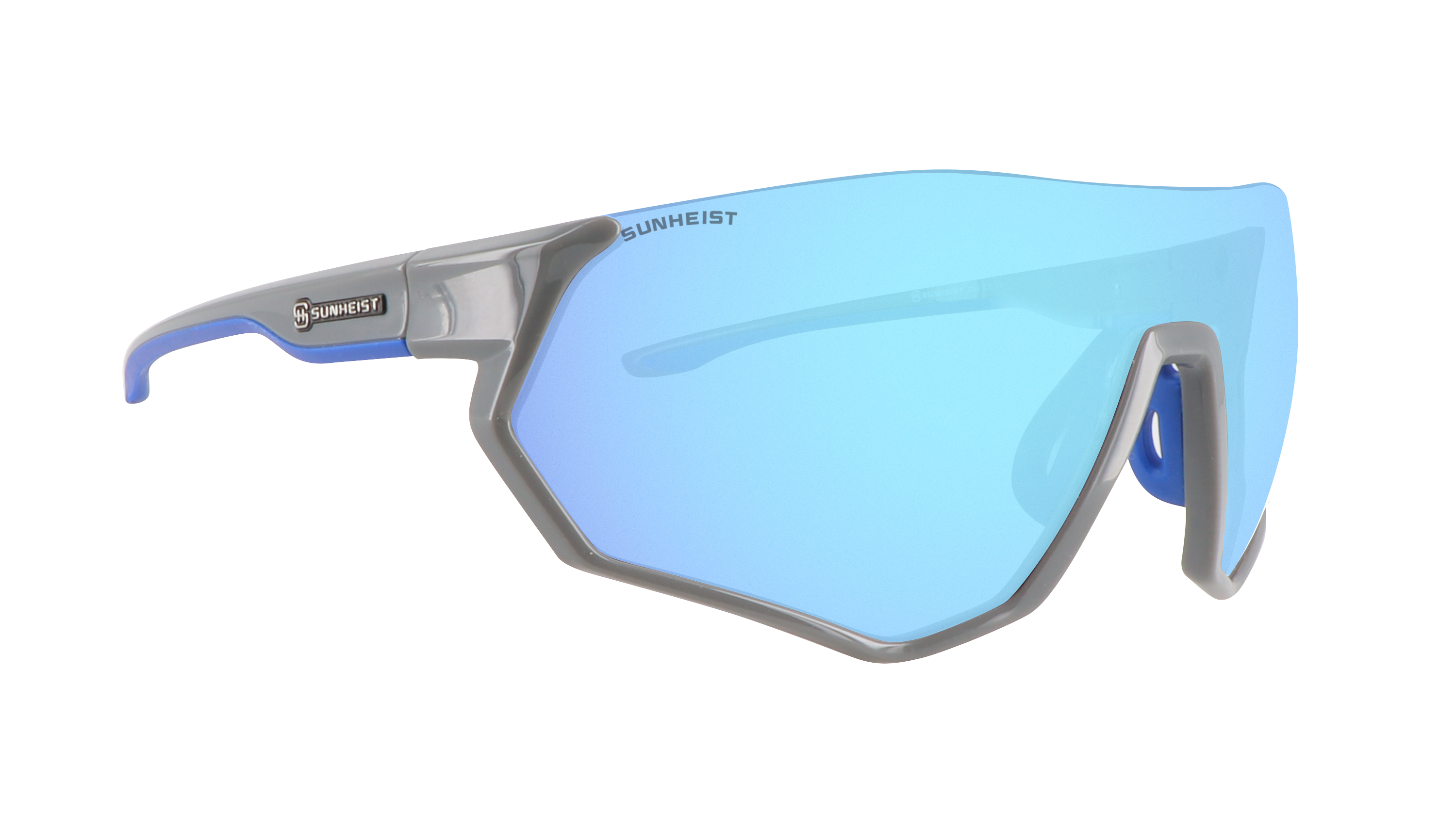 Gloss Gray and Dark Blue / Smoke with Icy Blue Mirror