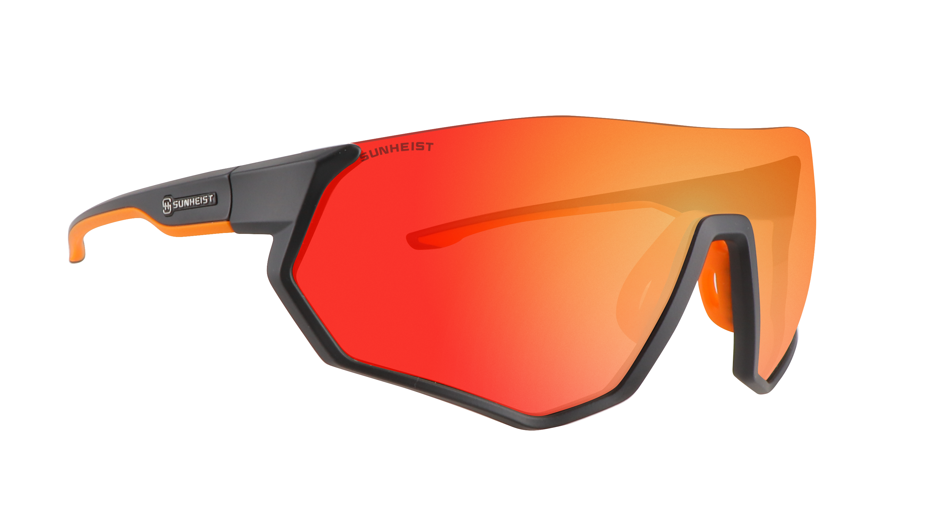 Matte Black and Orange / Brown with Orange Mirror