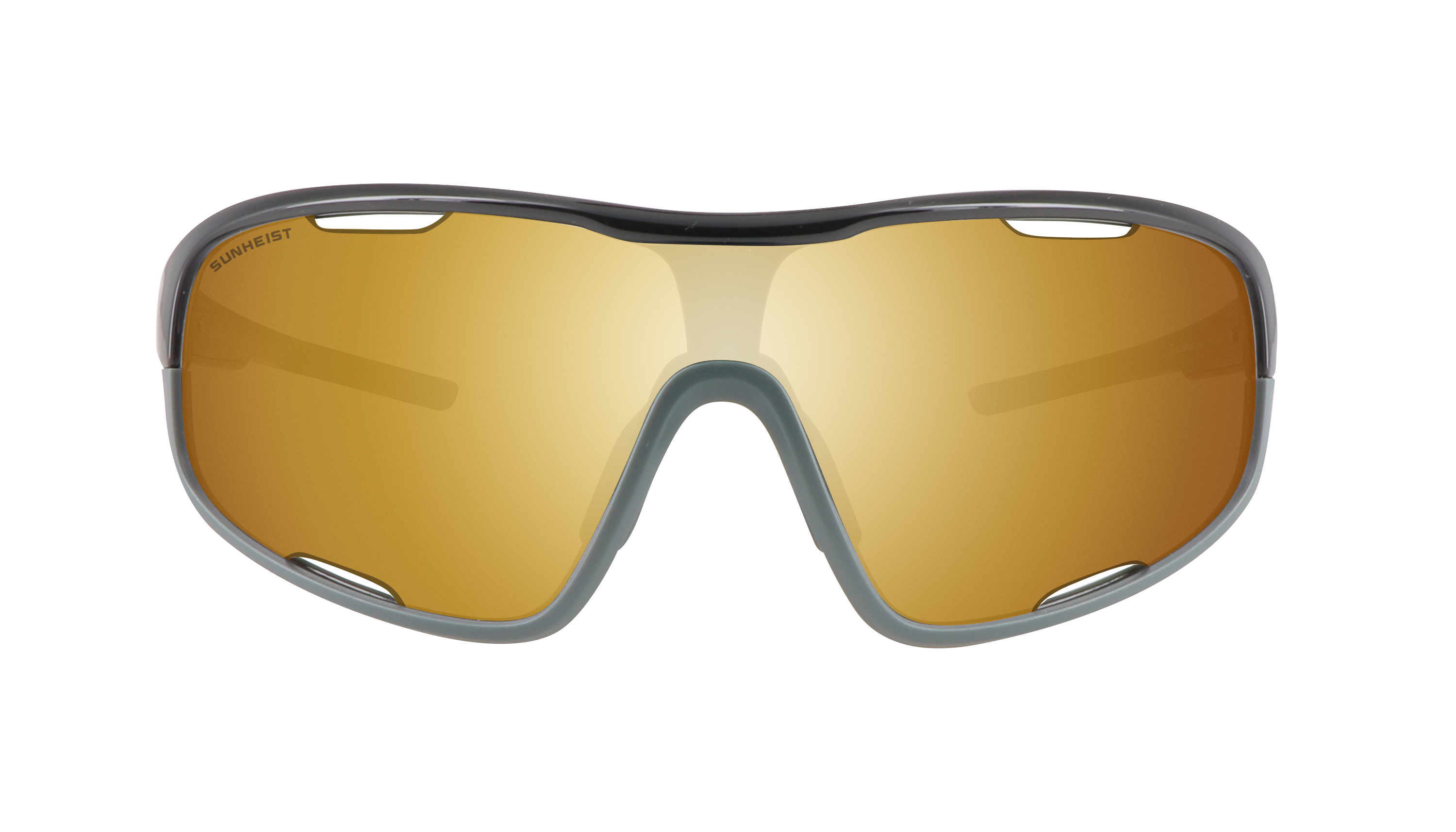 Gloss Black and Matte Gray Pine / Brown with Gold Mirror