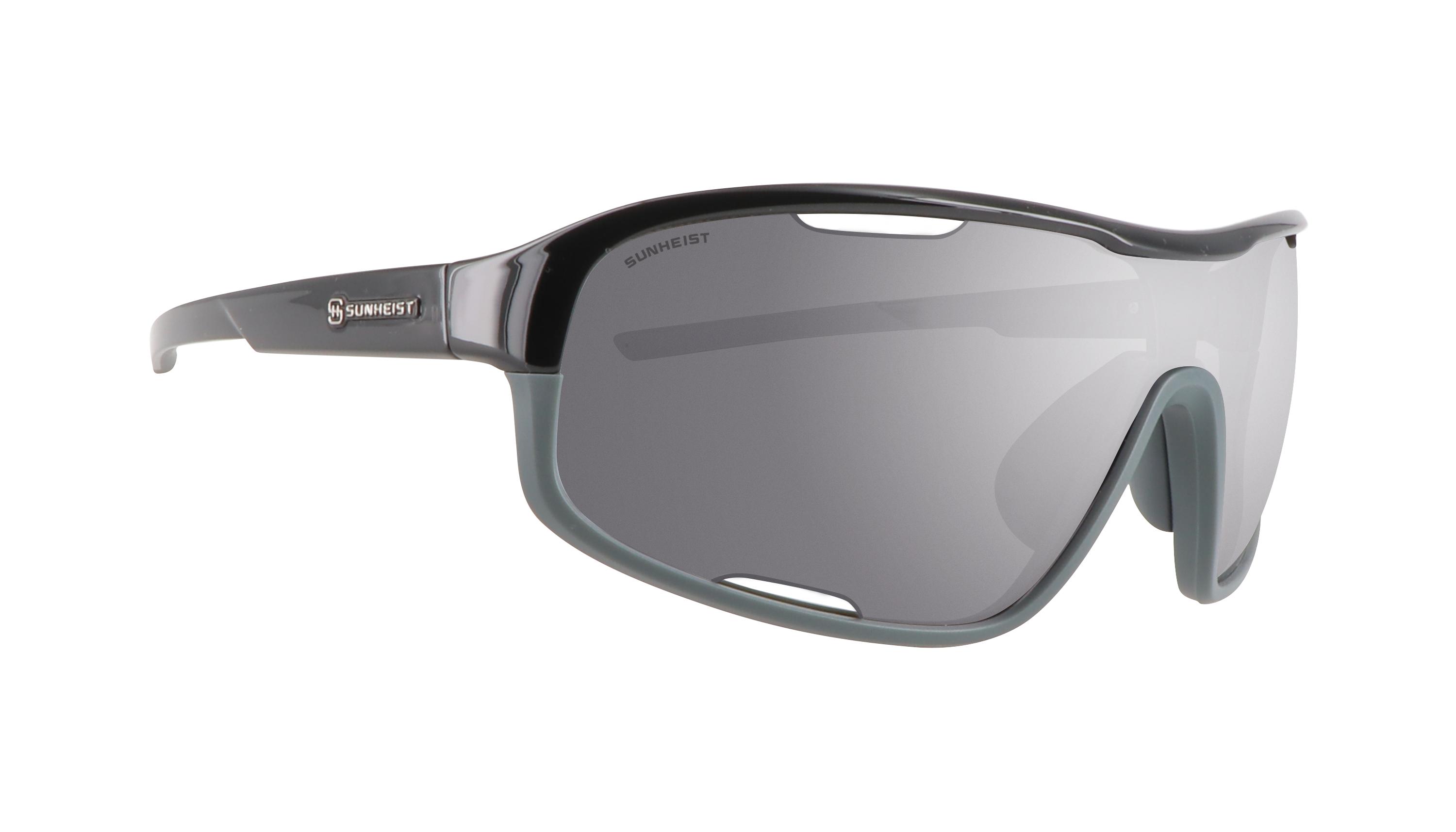 Gloss Black and Matte Gray Pine / Smoke with Light Mirror