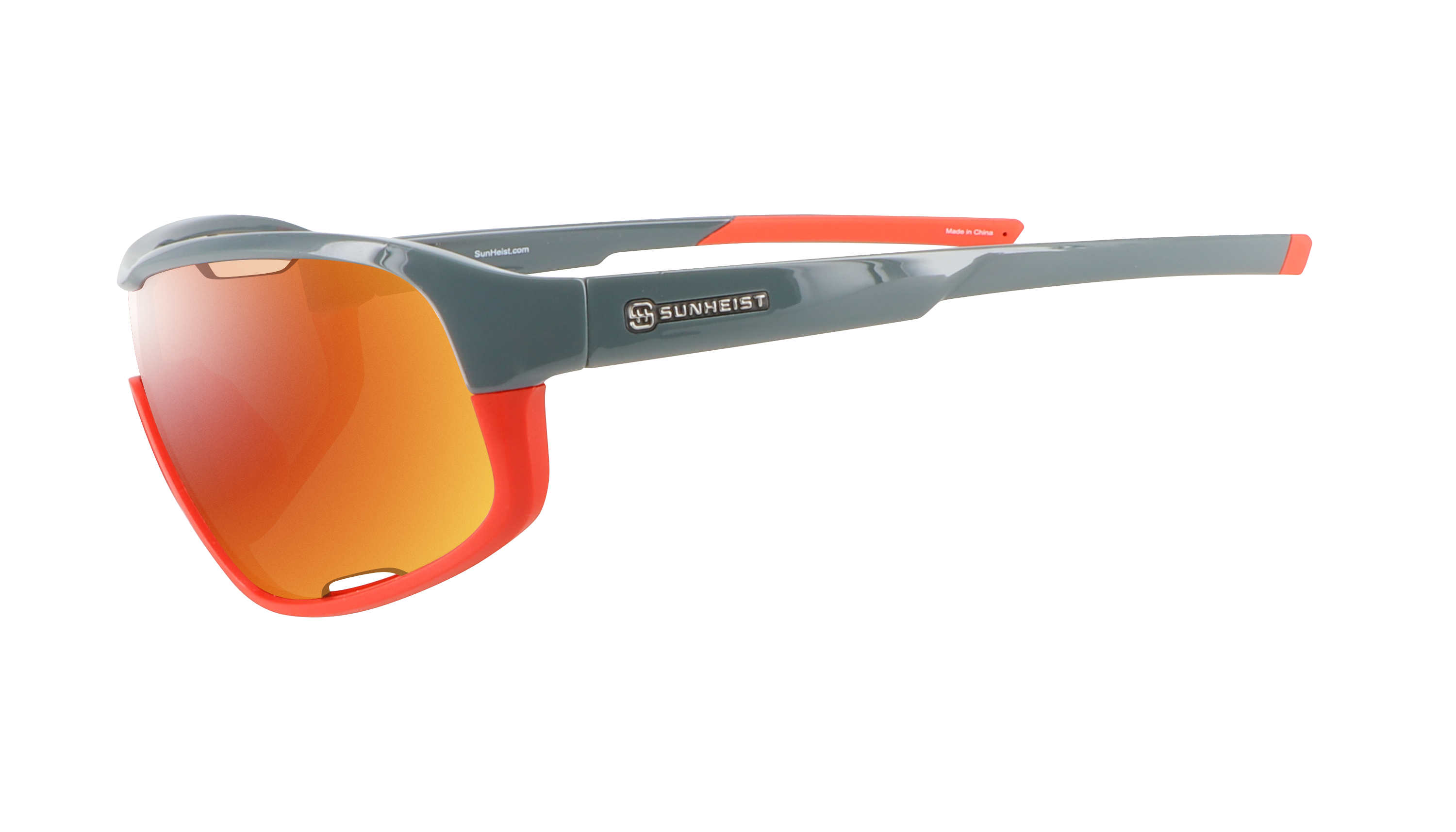 Gloss Gray and Matte Red Pine / Smoke with Red Mirror