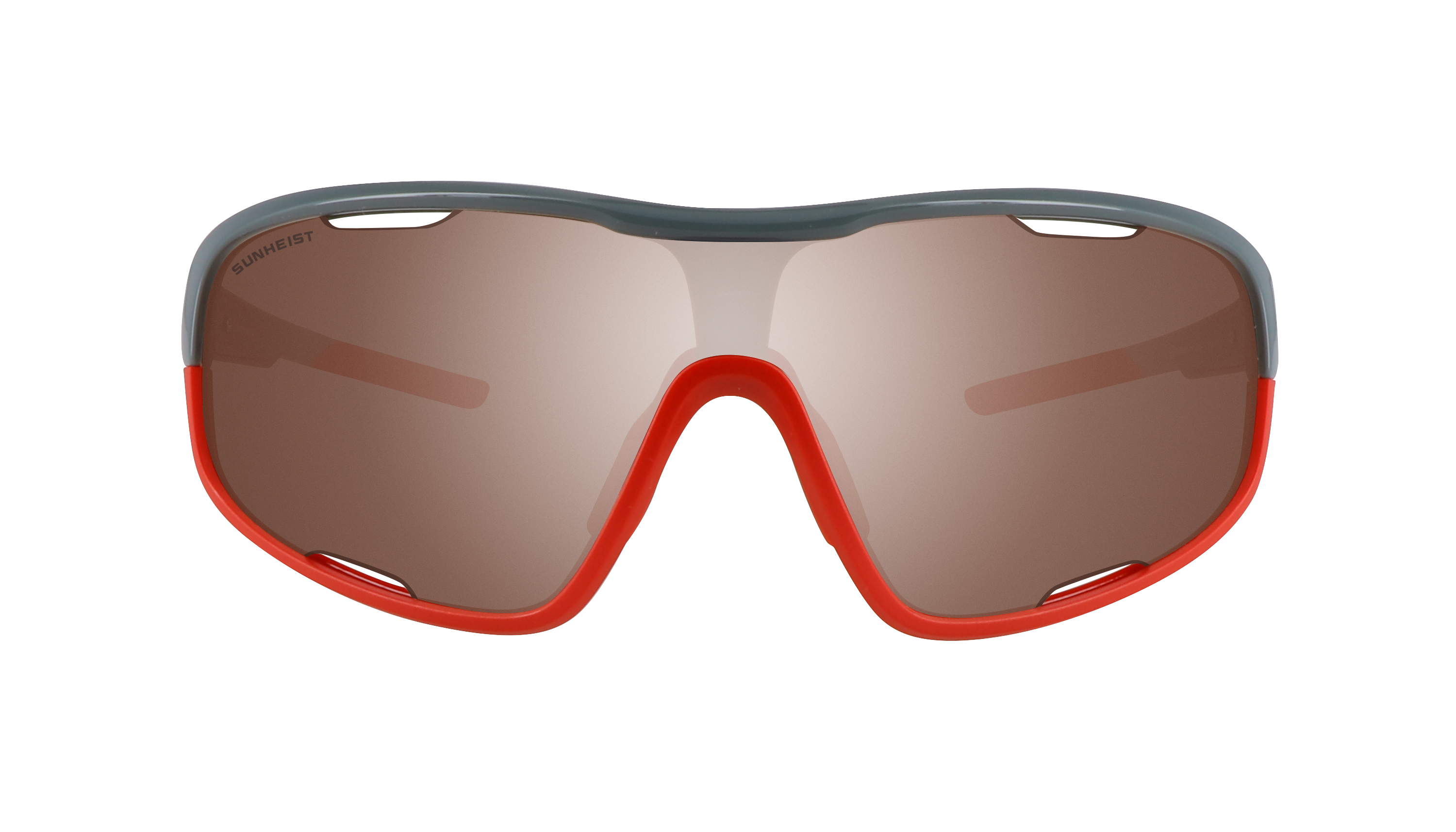 Gloss Gray and Matte Red Pine / Brown with Light Mirror