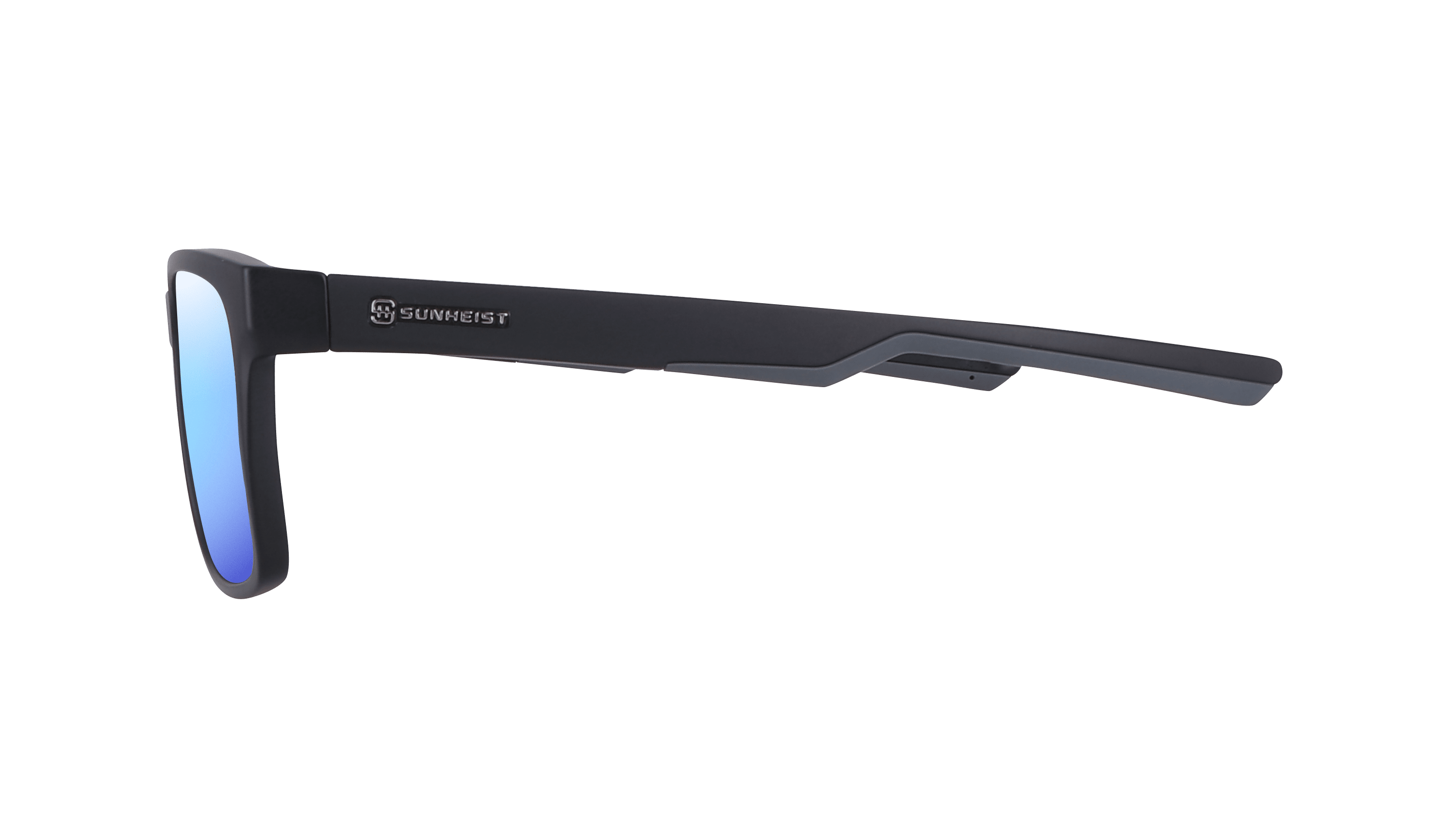 Matte Black / Smoke with Icy Blue Mirror Polarized