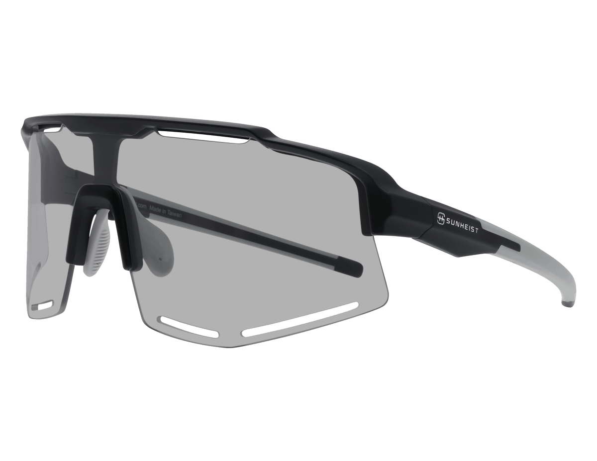 Hickory Matte Black photochromic lens transition