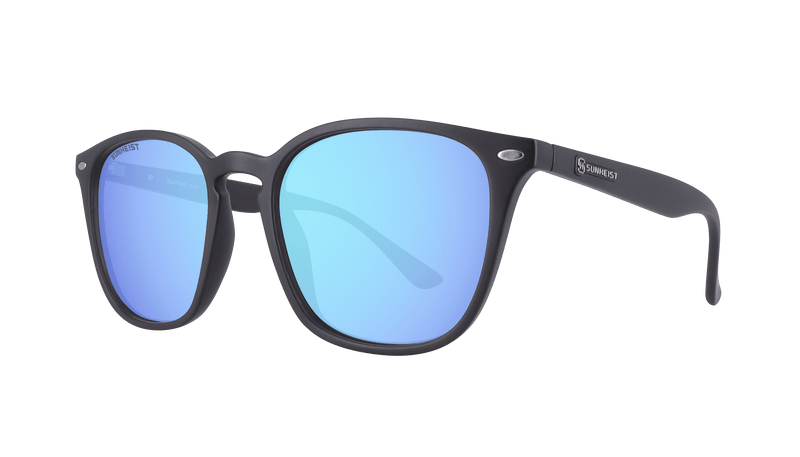 Matte Black / Smoke with Icy Blue Mirror Polarized