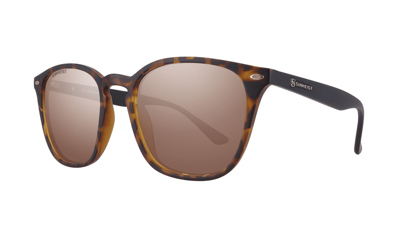 Matte Brown Tortoise / Brown with Flash Mirror