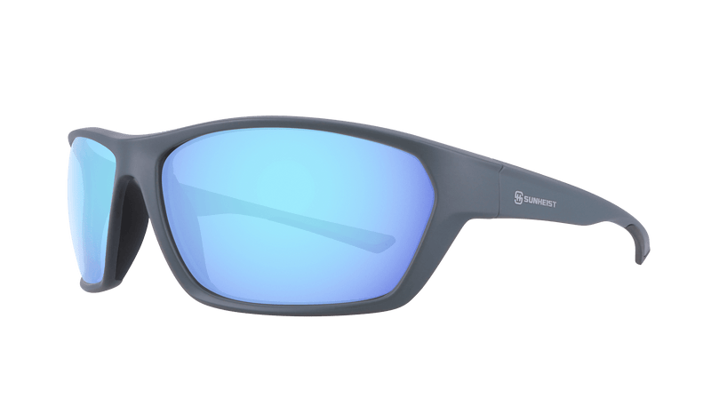 Matte Grey / Smoke with Icy Blue Mirror Polarized