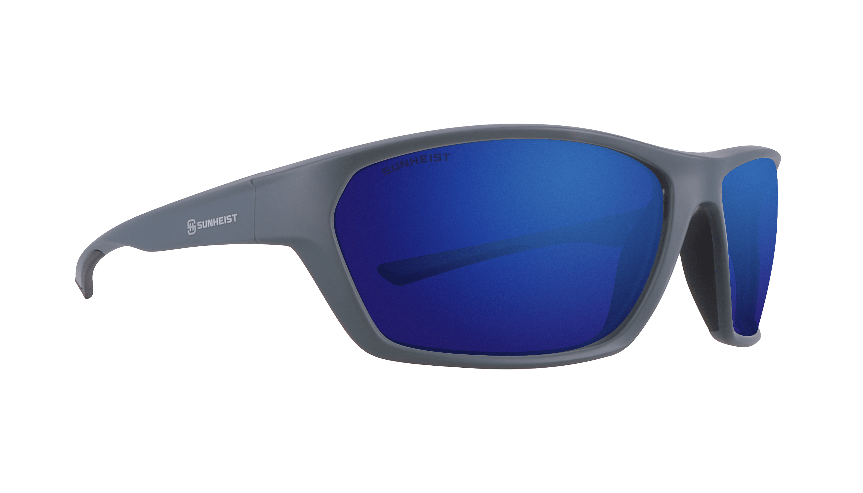 Matte Gray / Smoke with True Blue Mirror