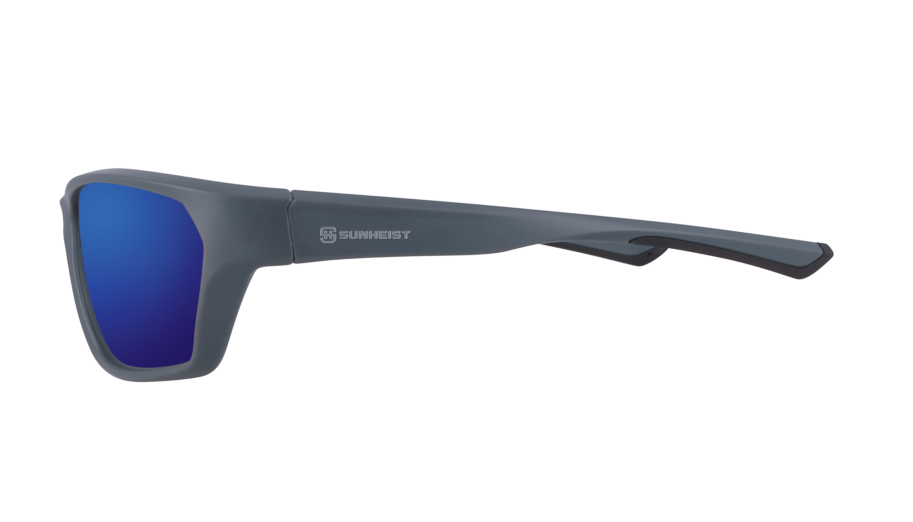 Matte Gray / Smoke with True Blue Mirror