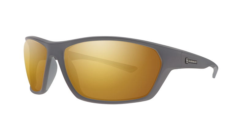 Matte Gray / Brown with Gold Full Mirror Polarized