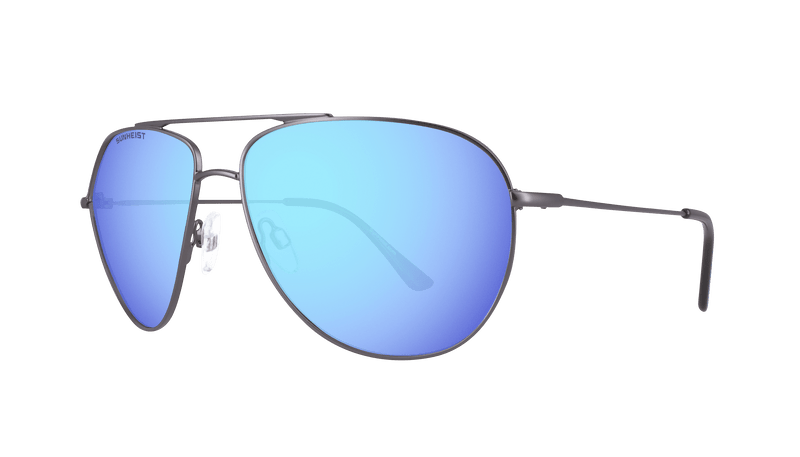 Matte Dark Gun / Smoke with Icy Blue Mirror Polarized