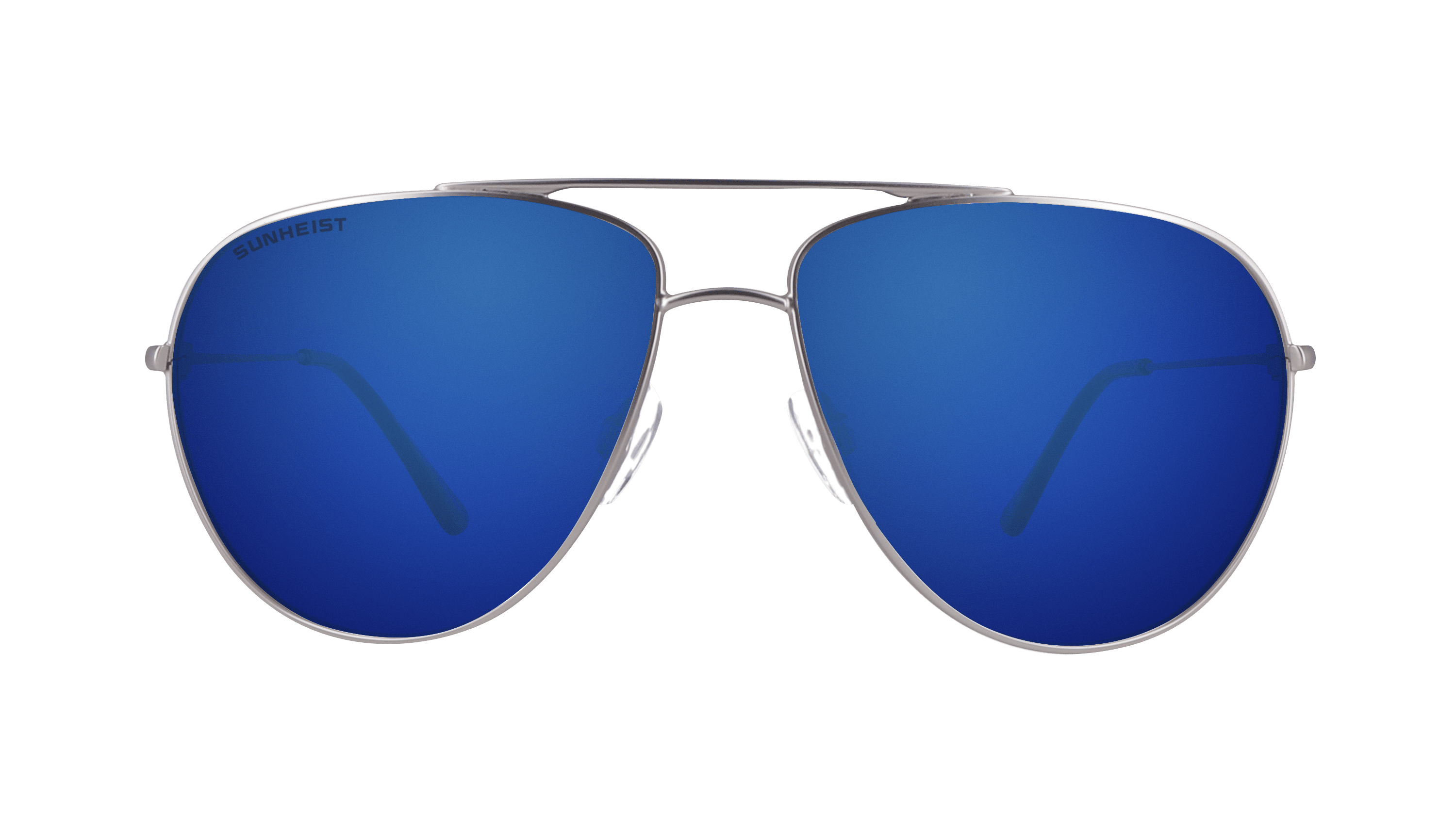 Matte Silver / Smoke with True Blue Mirror