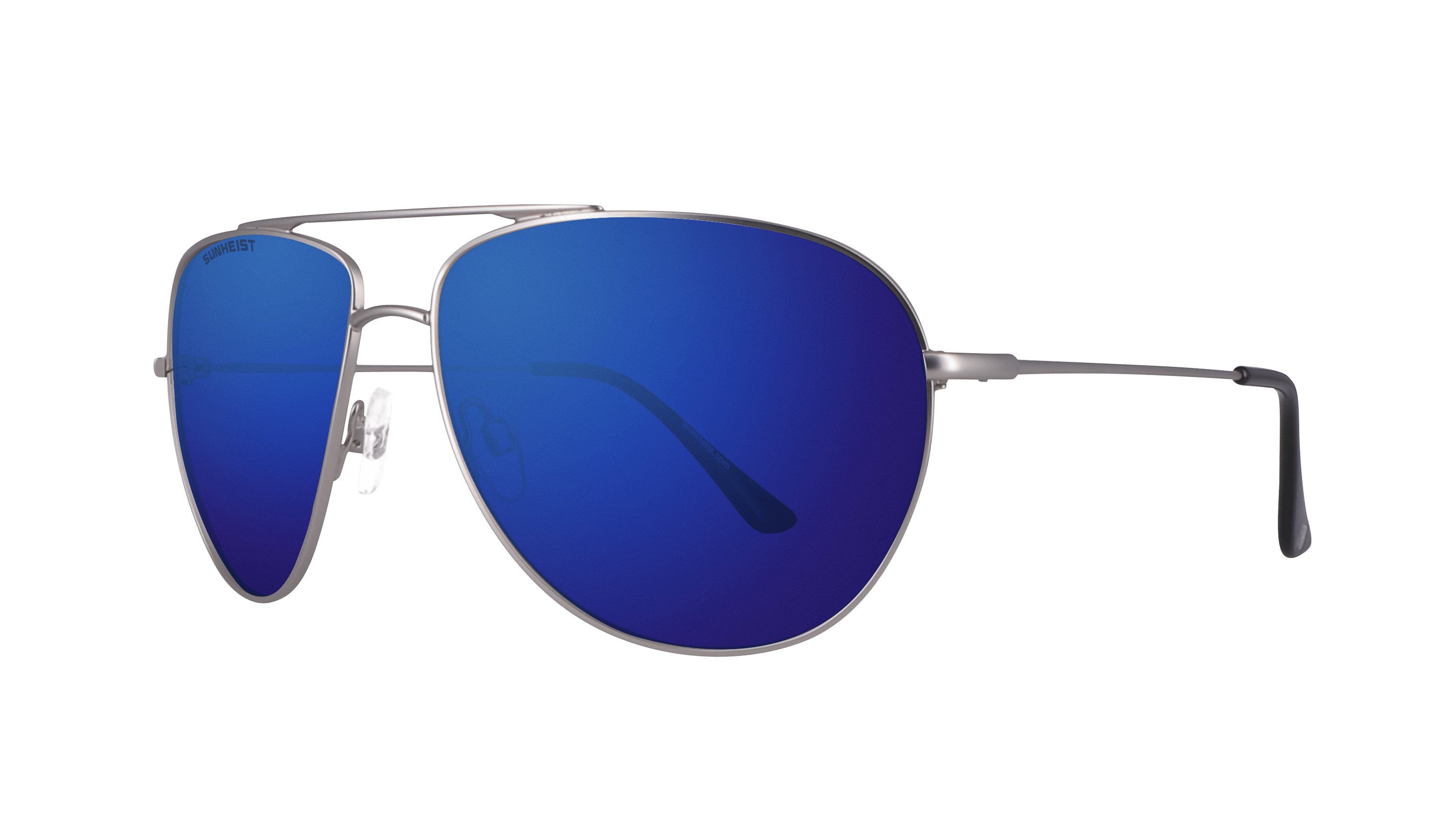 Matte Silver / Smoke with True Blue Mirror