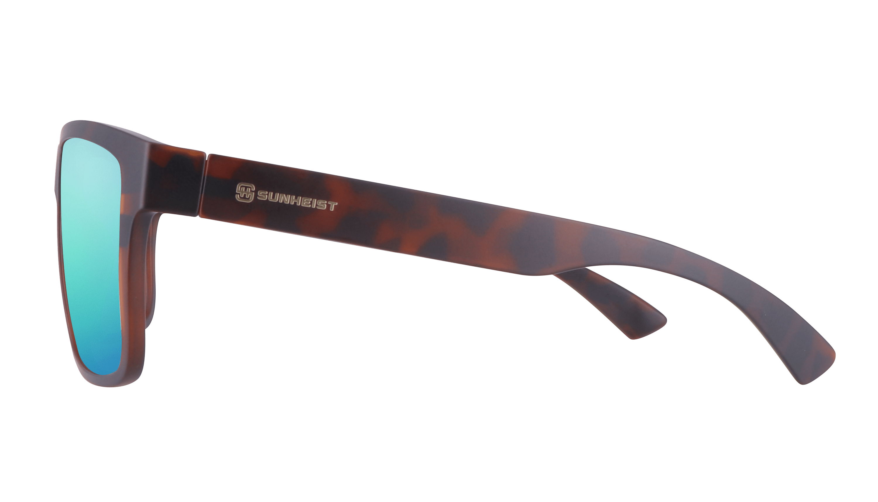 Matte Brown Tortoise / Brown with Green Mirror