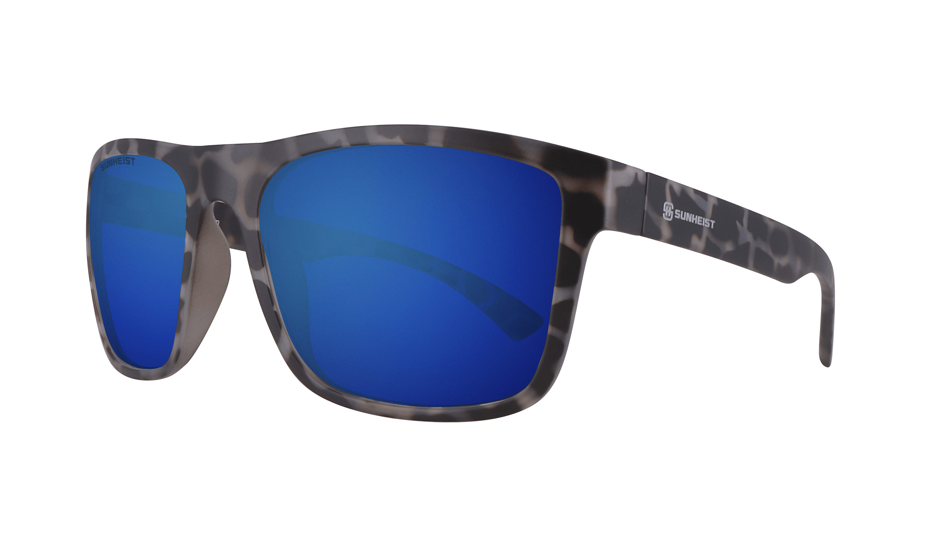 Matte Gray Tortoise / Smoke with True Blue Mirror