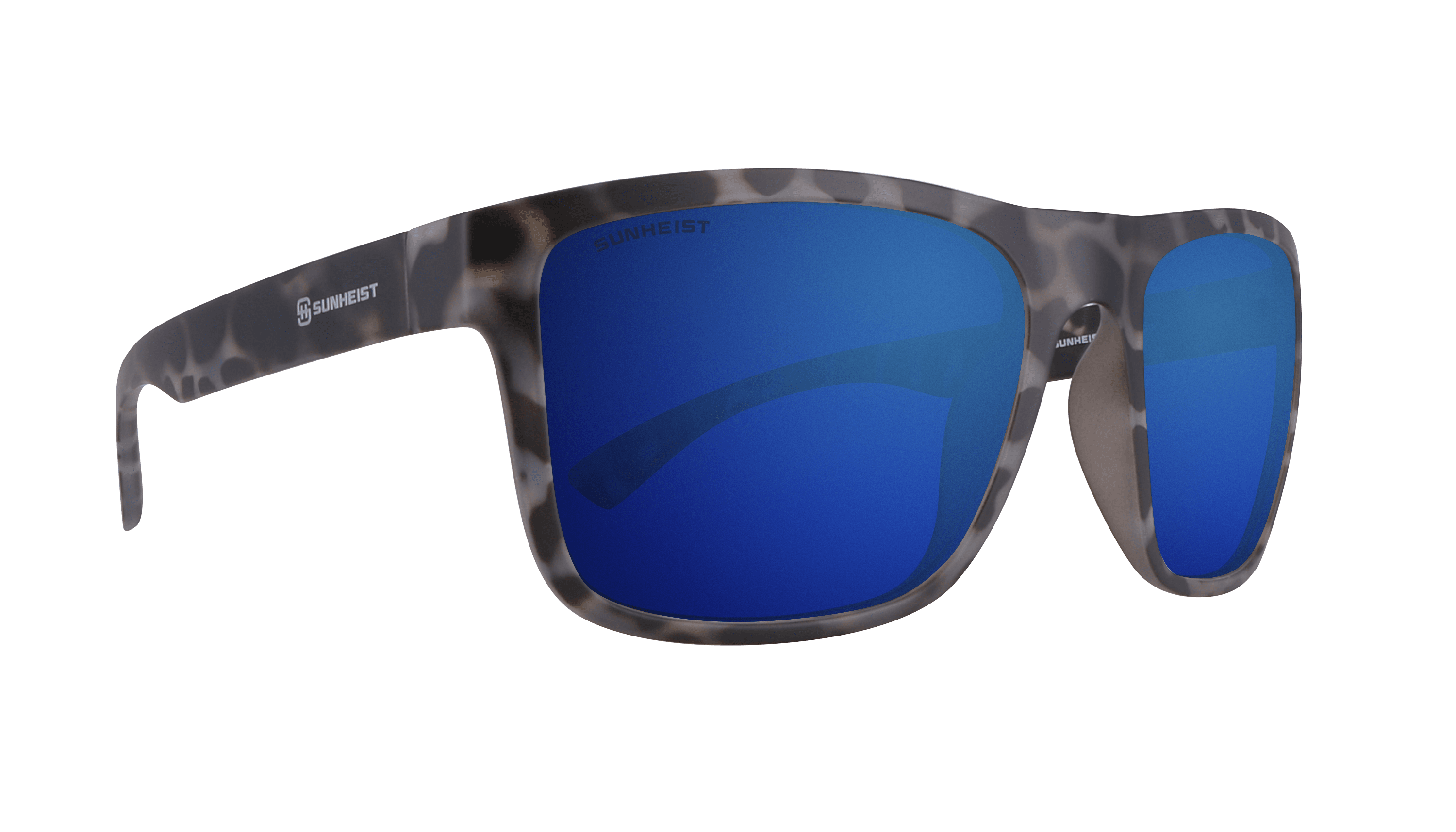 Matte Gray Tortoise / Smoke with True Blue Mirror