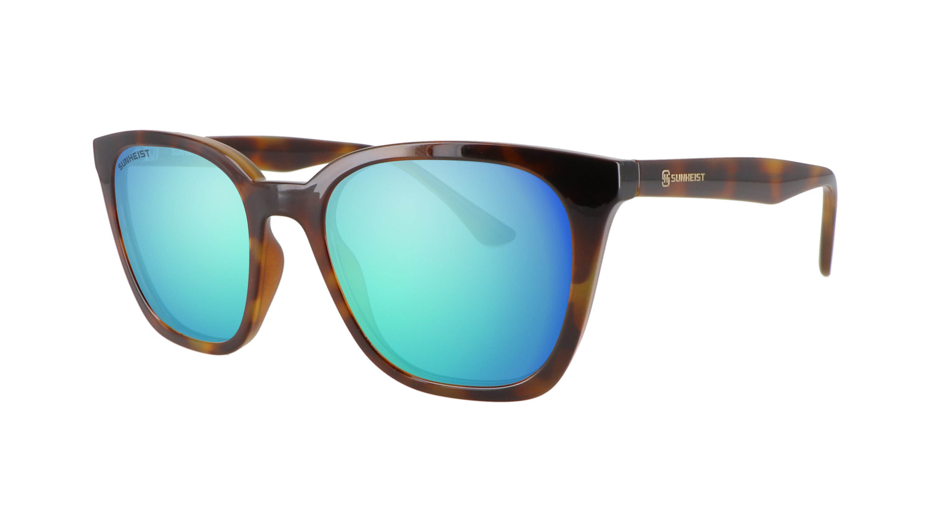 Gloss Jelly Brown Tortoise / Brown with Green Mirror