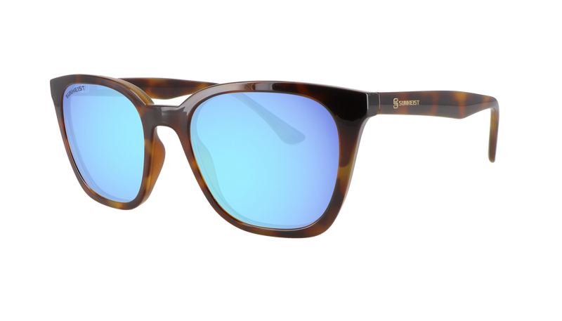 Gloss Jelly Brown Tortoise / Smoke with Icy Blue Mirror