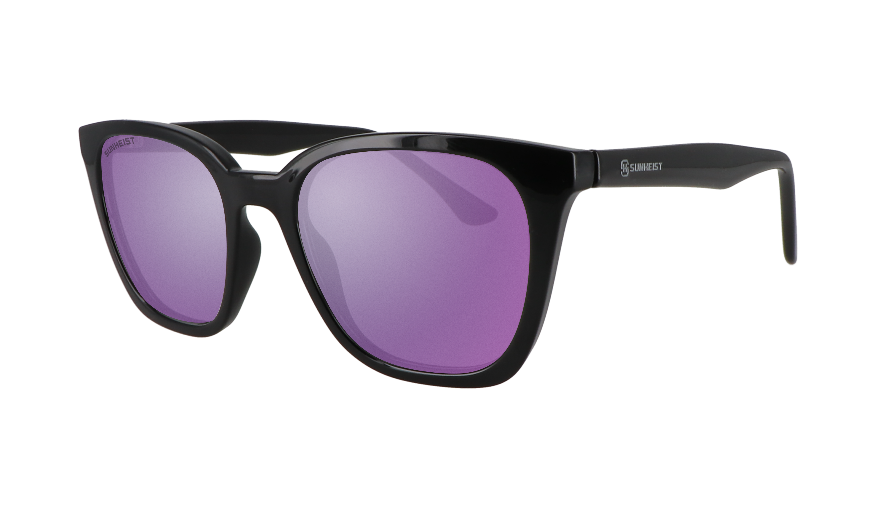 Gloss Black / Smoke with Purple Mirror