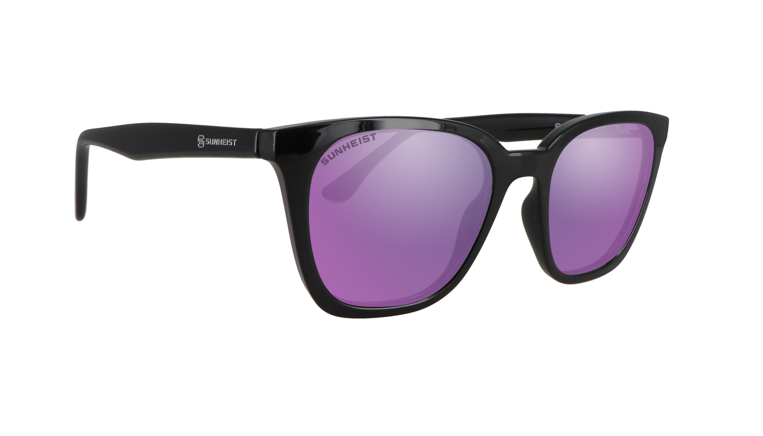 Gloss Black / Smoke with Purple Mirror