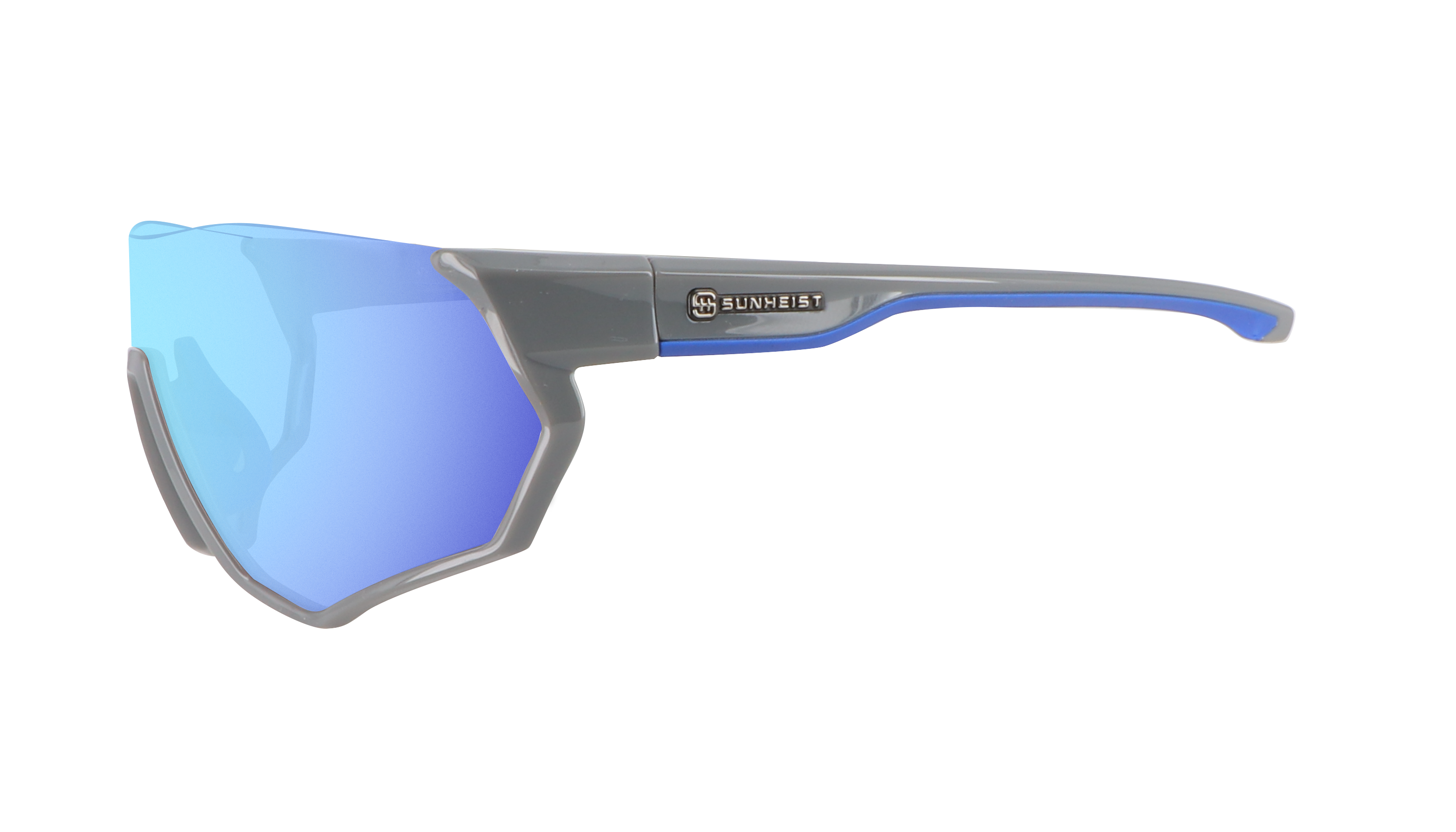 Gloss Gray and Dark Blue / Smoke with Icy Blue Mirror