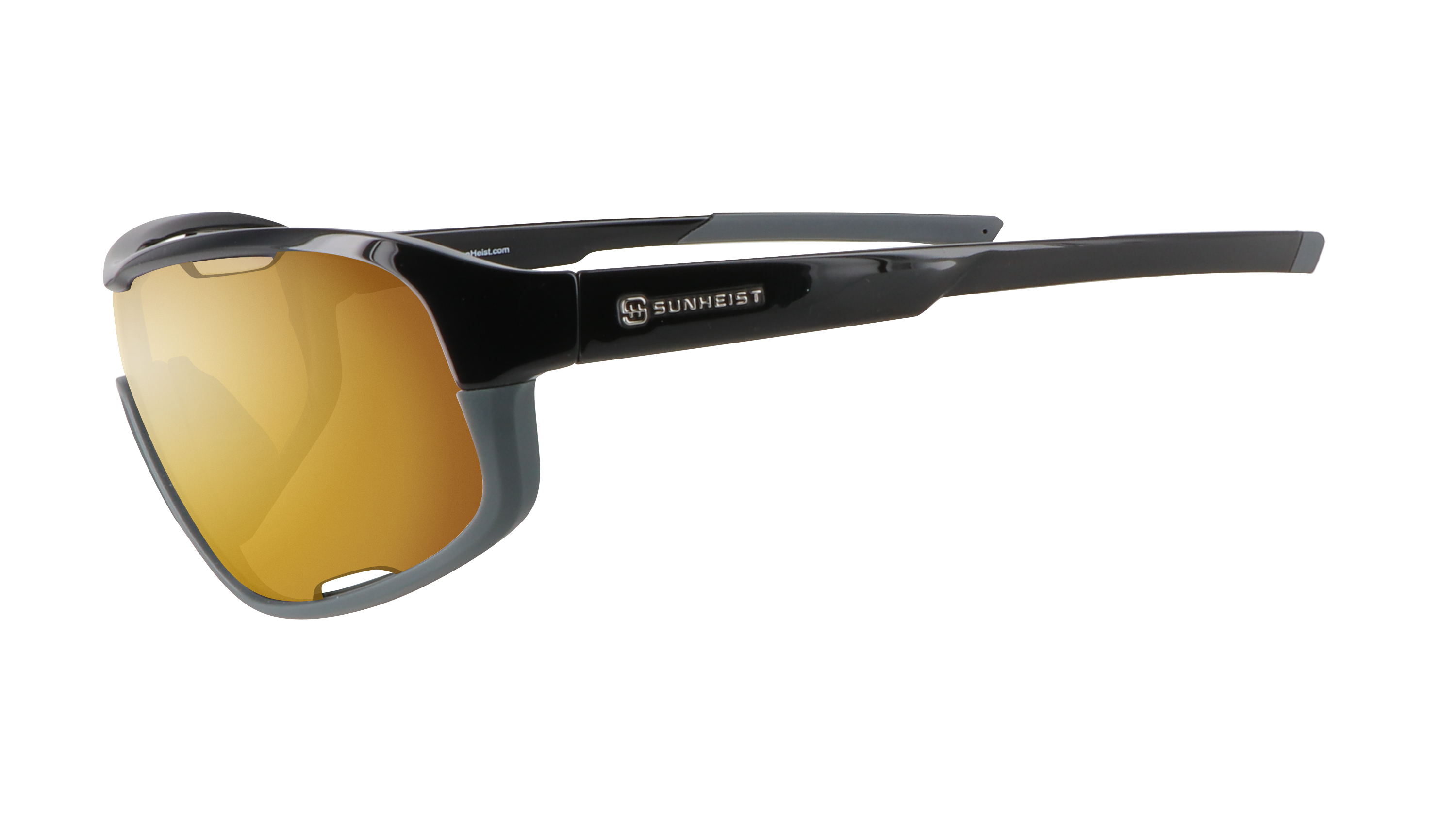 Gloss Black and Matte Gray Pine / Brown with Gold Mirror