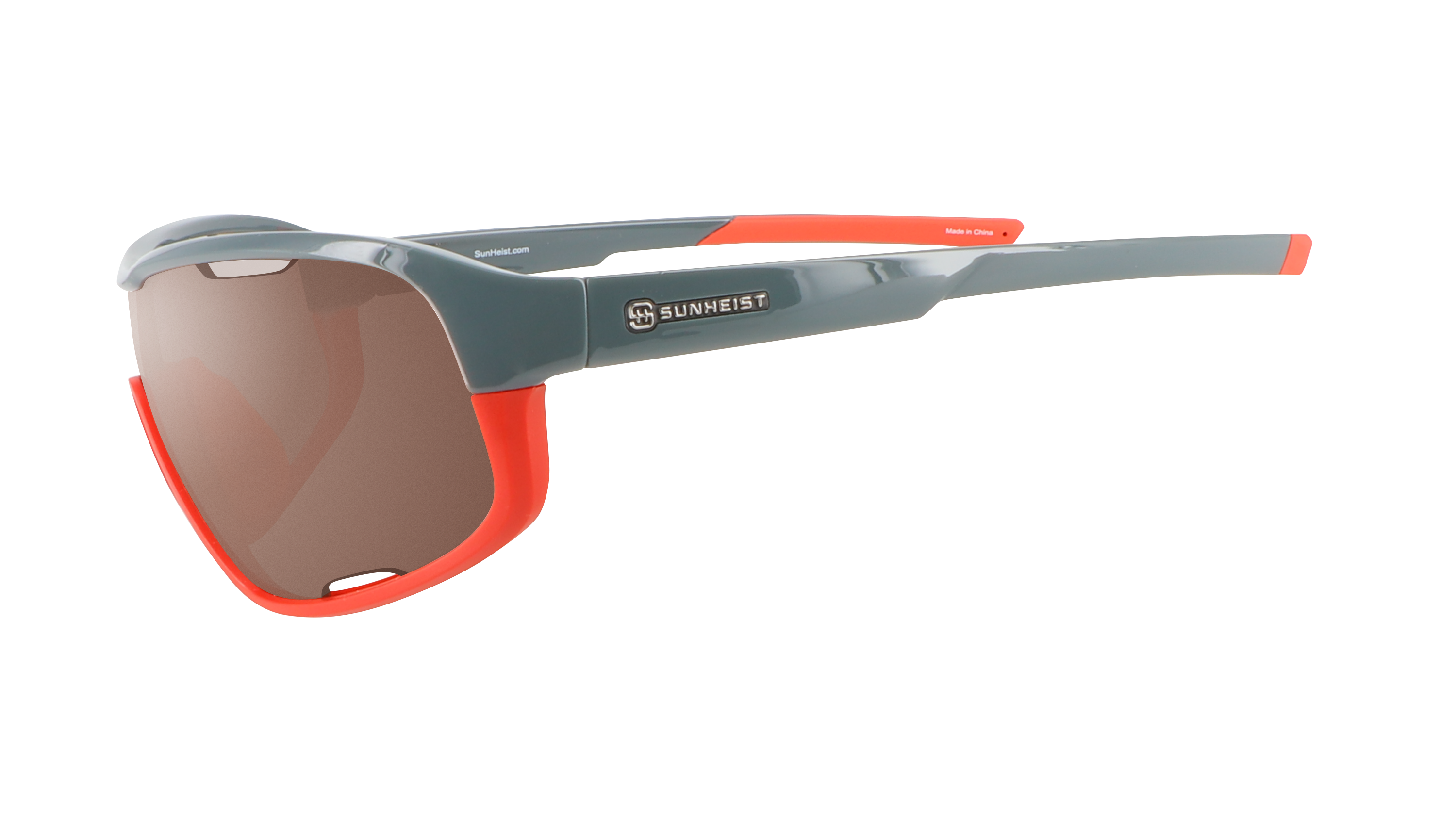 Gloss Gray and Matte Red Pine / Brown with Light Mirror