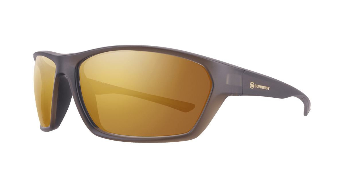 Matte Crystal Olive Green / Brown with Gold Flash Mirror Polarized